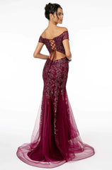 **GLS by Gloria: Shimmering Beaded Silhouette for Unforgettable Occasions**