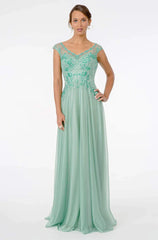 Captivating Goddess: Shimmering Lace Gown by GLS for Unforgettable Occasions
