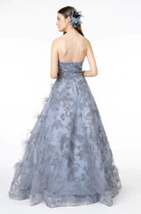 **GLS by Gloria's Shimmering Sequin Lace Appliqué Ballgown for Red Carpet Glamour**