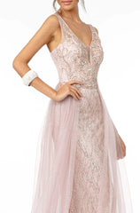 **GLS by Gloria GL1840: Shimmering Jewel Embellished A-Line Gown for Unforgettable Occasions**
