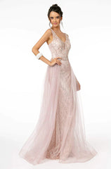 **GLS by Gloria GL1840: Shimmering Jewel Embellished A-Line Gown for Unforgettable Occasions**