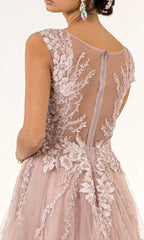 GLS by Gloria: Captivating Floral Embroidered Gown for Unforgettable Occasions