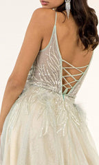 **GLS by Gloria: Shimmering Sequined Evening Gown for a Grand Entrance**
