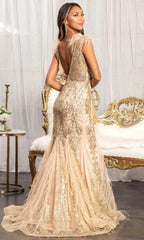 Captivating Sequin and Lace Gown by GLS by Gloria: Shimmering Elegance for Unforgettable Occasions