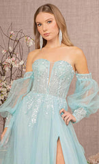 **GLS by Gloria Shimmering Sequin and Beadwork Gown: A Vision of Enchantment**