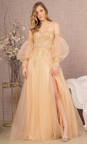 **Captivating Shimmer: GLSbyGloria GL3118 Gown for Unforgettable Occasions**