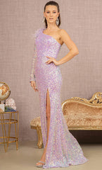 GLSbyGloria GL3128: Shimmering Sequined Gown for Enchanting Occasions