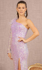 GLSbyGloria GL3128: Shimmering Sequined Gown for Enchanting Occasions