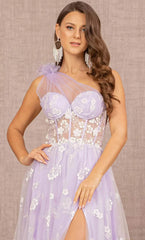 **GLS by Gloria: Enchanting Floral Appliqué Gown for Unforgettable Occasions**