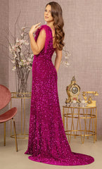 **Gloria's Enchanting Sequin and Feather Dress: Captivate at Every Event**