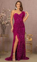 **Gloria's Enchanting Sequin and Feather Dress for Unforgettable Occasions**
