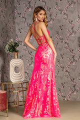 GLS by Gloria GL3219: Shimmering Sequined Evening Gown for Unforgettable Occasions