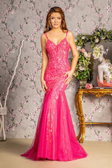 **Enchanting Sequin Illusion Gown by GLSbyGloria: Radiate Glamour with Every Step**