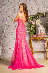 **Enchanting Allure: GLSbyGloria GL3228 Sequin Illusion Gown**