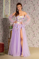 **GLS by Gloria's Enchanting Floral Glitter Gown: A Timeless Masterpiece for Special Occasions**