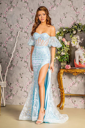 Enchanting Evening Elegance: GLS by Gloria's Sequin-Embellished Mermaid Dress