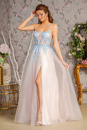 Captivating Shimmer: GLSbyGloria GL3251 Sequined Corset Gown for Unforgettable Occasions