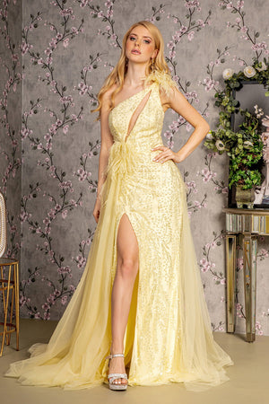 Unveil Your Radiance with GLS by Gloria's Enchanting Asymmetrical Gown