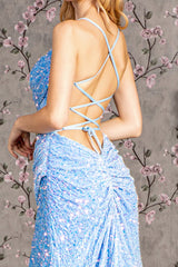 **GLS by Gloria's Enchanting Sequinned Sheath Gown: A Vision for Special Occasions**