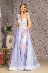 GLS by Gloria: Shimmering Appliqué Gown for Unforgettable Occasions