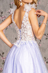 GLS by Gloria: Shimmering Appliqué Gown for Unforgettable Occasions