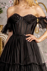 **GLS by Gloria: Captivating Off-Shoulder Evening Gown for Unforgettable Occasions**