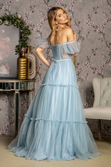 **GLS by Gloria: Captivating Off-Shoulder Evening Gown for Unforgettable Occasions**