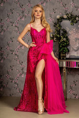 Captivating Sequined Sheath Gown for Unforgettable Occasions by GLSbyGloria
