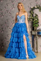 **GLS by Gloria: Enchanting Embroidered Corset Gown for Unforgettable Occasions**