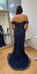 Long Sequins Off-Shoulder Prom Gown by MQ2132