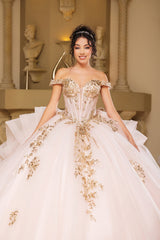 Sweetheart Ruffle Sequin Gown by Layla K