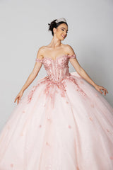 Off Shoulder Sweet 16 Embellished Ball Gown LK278