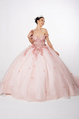 Off Shoulder Sweet 16 Embellished Ball Gown LK278