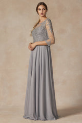 Everlasting Elegance: Embroidered Lace Appliqué Formal Dress for Unforgettable Occasions