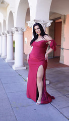 Mocha Satin Bridesmaid Gown by MQ1858