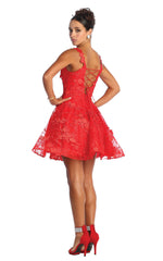 3D Floral Lace A-Line Dress by May Queen