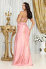 May Queen MQ2006 Cut Out Back Sleeveless Slit Formal Evening Gown - Dress