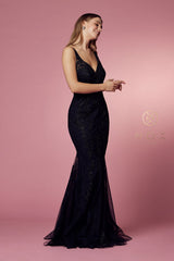 Ethereal Elegance: Embroidered Mermaid Dress for Enchanting Occasions