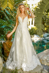 **Allure Bridal: Timeless Elegance with Intricate Lace and Shimmering Tulle Gown**