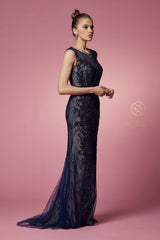 **Allure Bridals Illusion Neckline Gown: Captivating Elegance for Unforgettable Occasions**