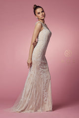 **Allure Bridals Illusion Neckline Gown: Captivating Elegance for Unforgettable Occasions**