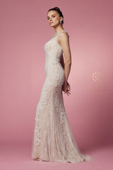**Allure Bridals Illusion Neckline Gown: Captivating Elegance for Unforgettable Occasions**