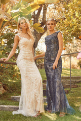 **Allure Bridals Illusion Neckline Gown: Captivating Elegance for Unforgettable Occasions**