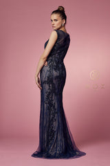 **Allure Bridals Illusion Neckline Gown: Captivating Elegance for Unforgettable Occasions**