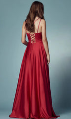 Nox Anabel E1020: Captivating Surplice Dress with Alluring Slit