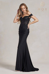 Nox Anabel's Ethereal Lace Corset Gown: Captivate Hearts at Formal Events