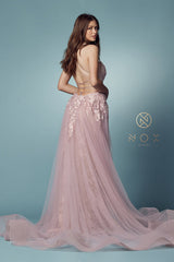 Nox Anabel's Beaded Lace Trumpet Gown: Enchanting Elegance for Special Occasions