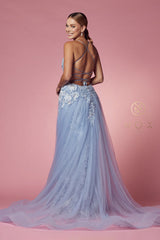 Nox Anabel's Beaded Lace Trumpet Gown: Enchanting Elegance for Special Occasions