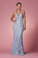 Nox Anabel's Beaded Lace Trumpet Gown: Enchanting Elegance for Special Occasions