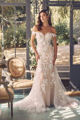 Enchanting Bridal Vision: Nox Anabel's JE974 Wedding Gown